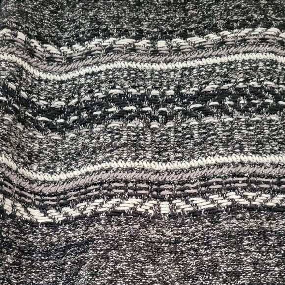 J. Jill Grey Textured-Stripes Marled Sweater Size M - Picture 4 of 9